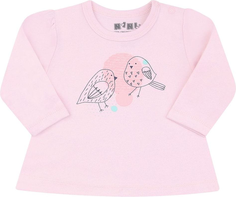 Nini dívčí tričko z organické bavlny ABN-2586 růžová 56 - obrázek 1