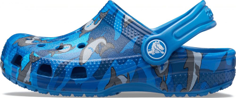 Crocs chlapecké pantofle Classic Shark Clog PS 206147-4KI 25/26 modrá - obrázek 1