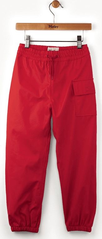 Hatley dívčí nepromokavé kalhoty do deště RCPCGRD002 92 červená - obrázek 1