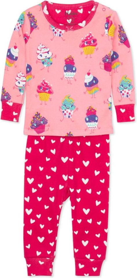 Hatley dívčí pyžamo z organické bavlny Dancing Cupcakes S20CCI1237 58-69 růžová - obrázek 1