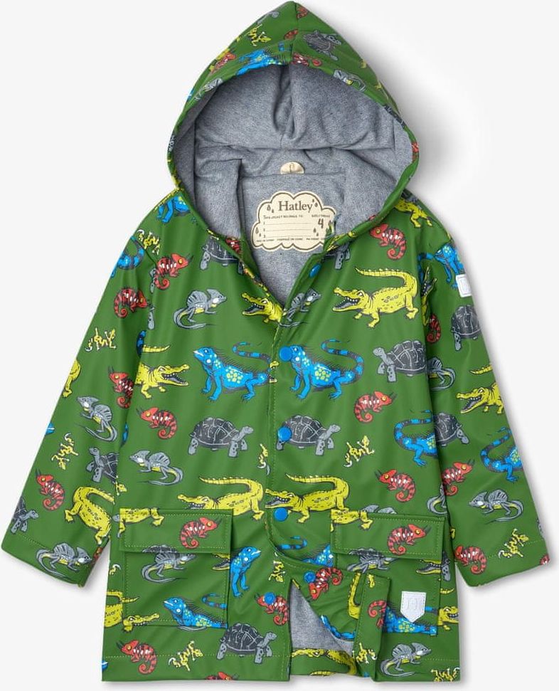Hatley chlapecká nepromokavá bunda do deště Aquatic Reptiles S21REK1336 92 zelená - obrázek 1