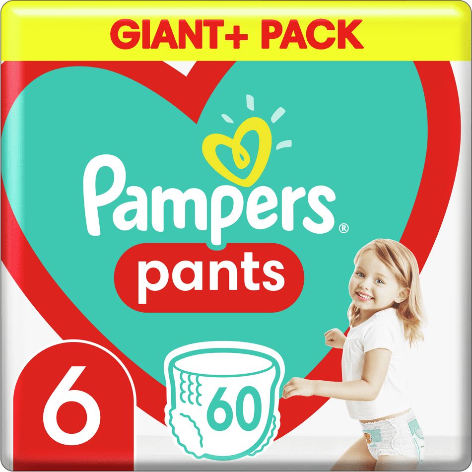Pampers Plenkové Kalhotky Pants Velikost 6, 60 ks, 15kg+ - obrázek 1