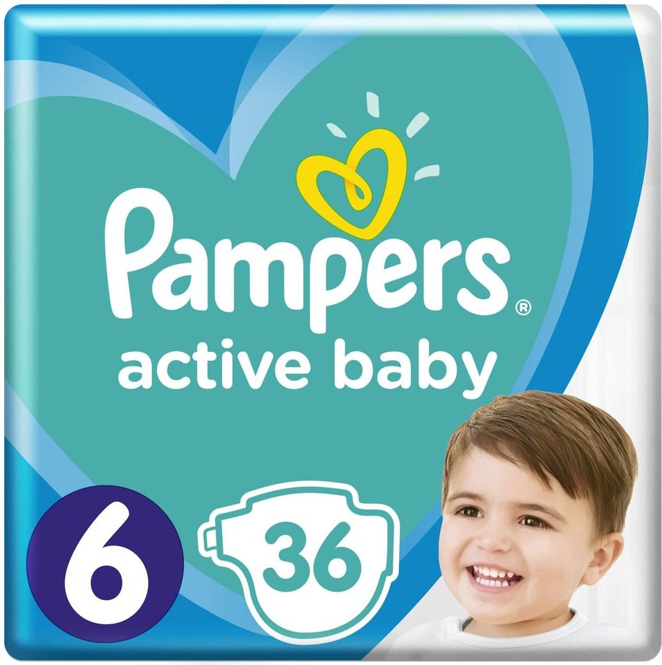 Pampers Active Baby Velikost 6 36 ks, 13–18 kg - obrázek 1
