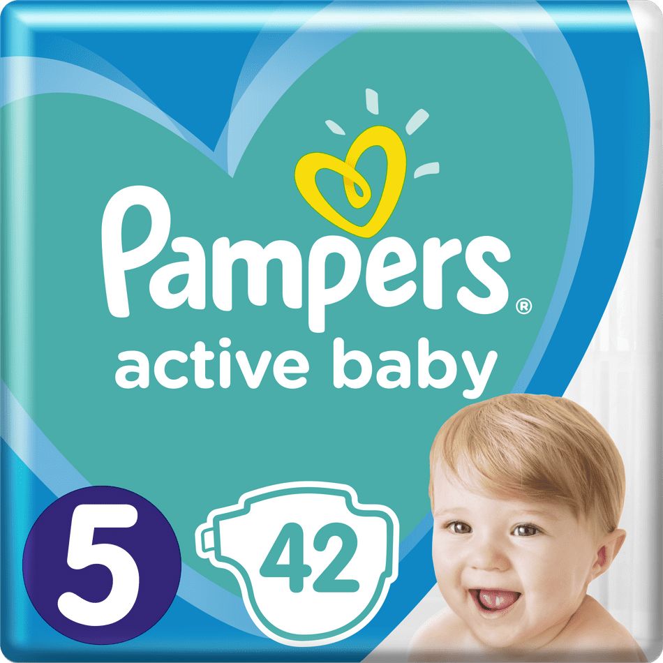 Pampers Active Baby Velikost 5 42 ks, 10–15 kg - obrázek 1