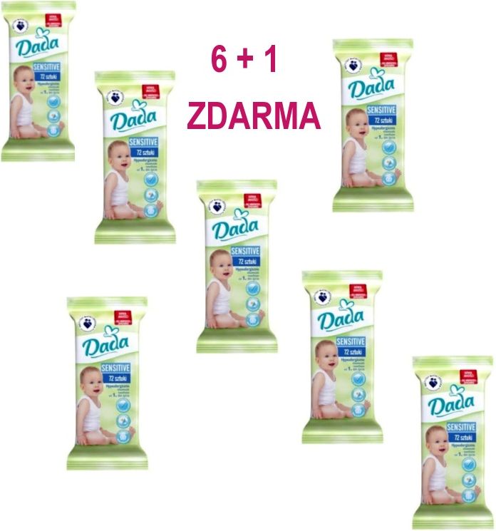 Dada vlhčené ubrousky Sensitiv 6+1 (7x72ks) - obrázek 1