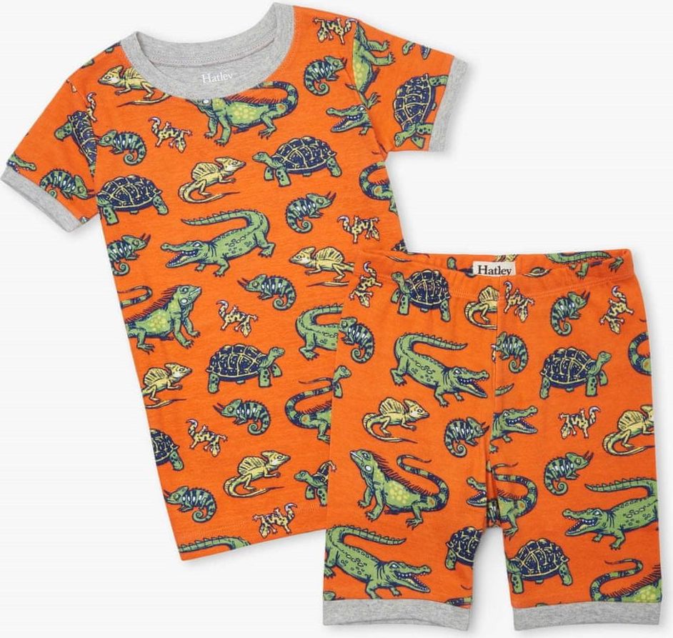 Hatley chlapecké pyžamo z organické bavlny Aquatic Reptiles S21REK205 92 oranžová - obrázek 1