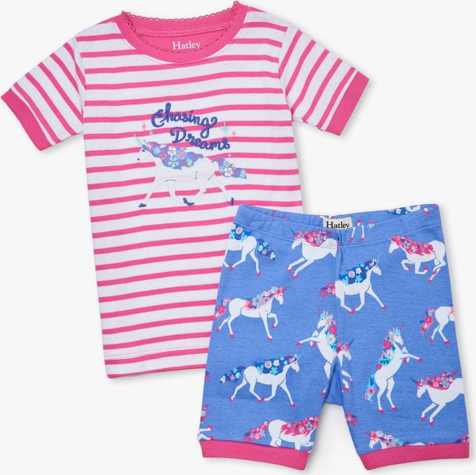 Hatley dívčí pyžamo z organické bavlny Dreamy Unicorns S21UGK217 92 růžová - obrázek 1