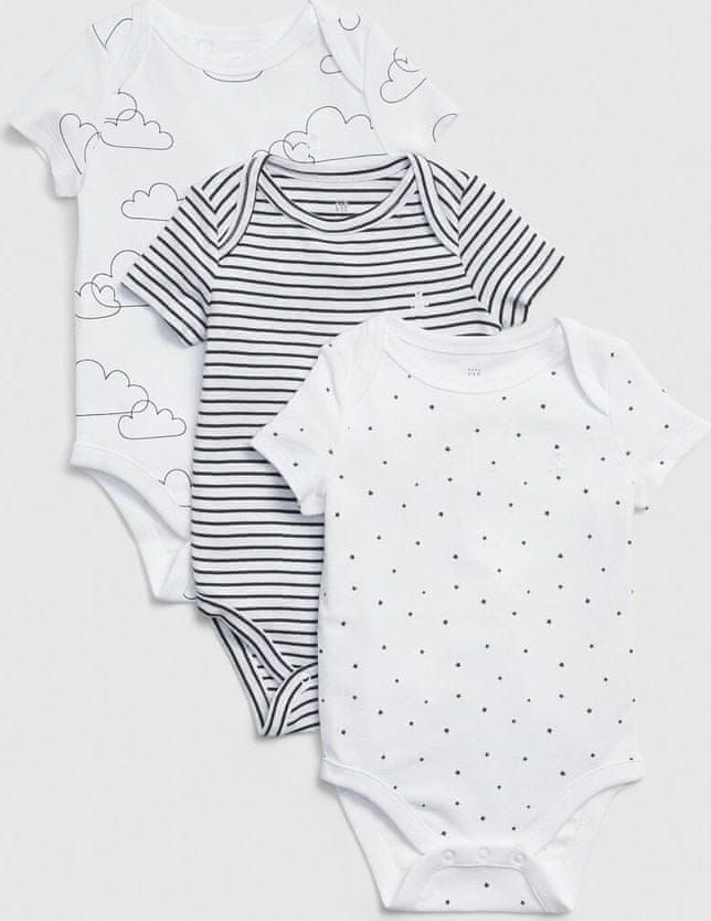 Gap Baby body print short sleeve bodysuit, 3ks 6-12M - obrázek 1