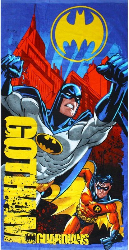 Setino · Bavlnená plážová osuška Batman - Gotham - 100% bavlna - 70 x 140 cm - obrázek 1