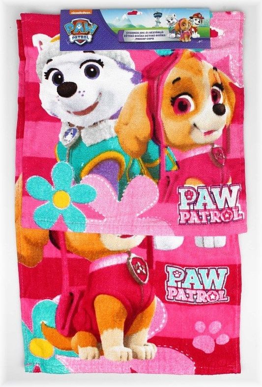 Setino - Set bavlněných ručníků na obličej a na ruce Tlapková patrola (Paw Patrol) - Skye, 30 x 50 cm + 30 x 30 cm - obrázek 2