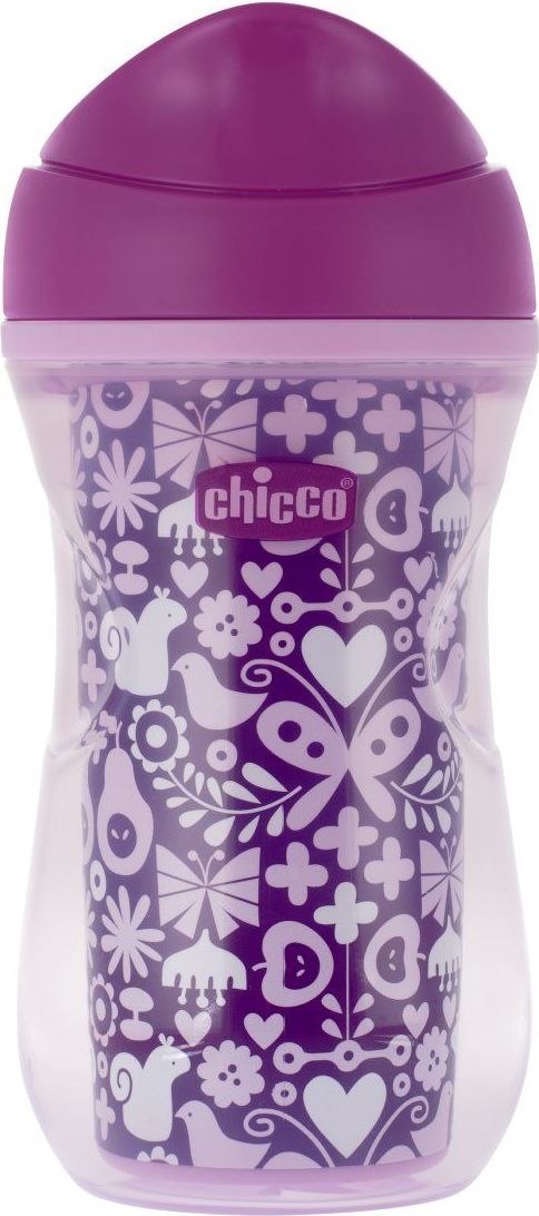 Chicco Hrneček Aktivní termo s hubičkou, růžový potisk 14m+ 266 ml - obrázek 1