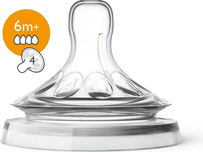 PHILIPS AVENT Dudlík NATURAL 4 rychlý průtok 2 ks - obrázek 1