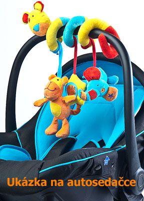 Plyšová spirála na kočárek Baby Mix modrý Medvídek - obrázek 2