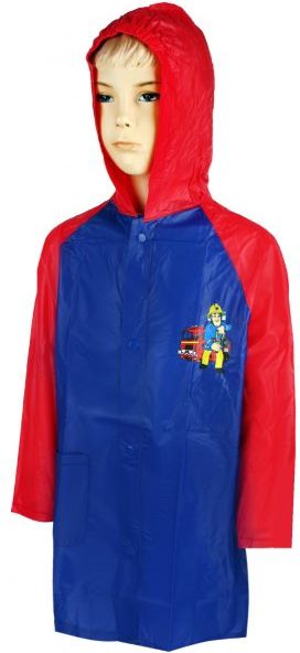Setino · Dětská / chlapecká pláštěnka Požárník Sam - Hasič Sam - Fireman Sam - červeno / modrá EU 128 - obrázek 1