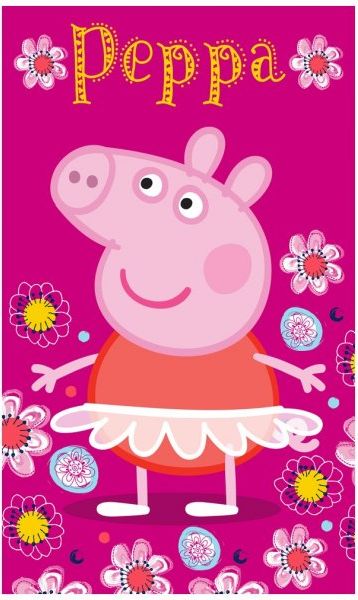 TipTrade (CZ) · Dětský / dívčí ručník Prasátko Peppa - motiv baletka - 100% bavlna - 30 x 50 cm - obrázek 1