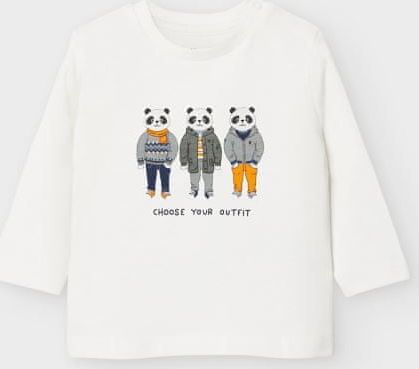 MAYORAL chlapecké tričko DR panda béžová - 86 cm - obrázek 1