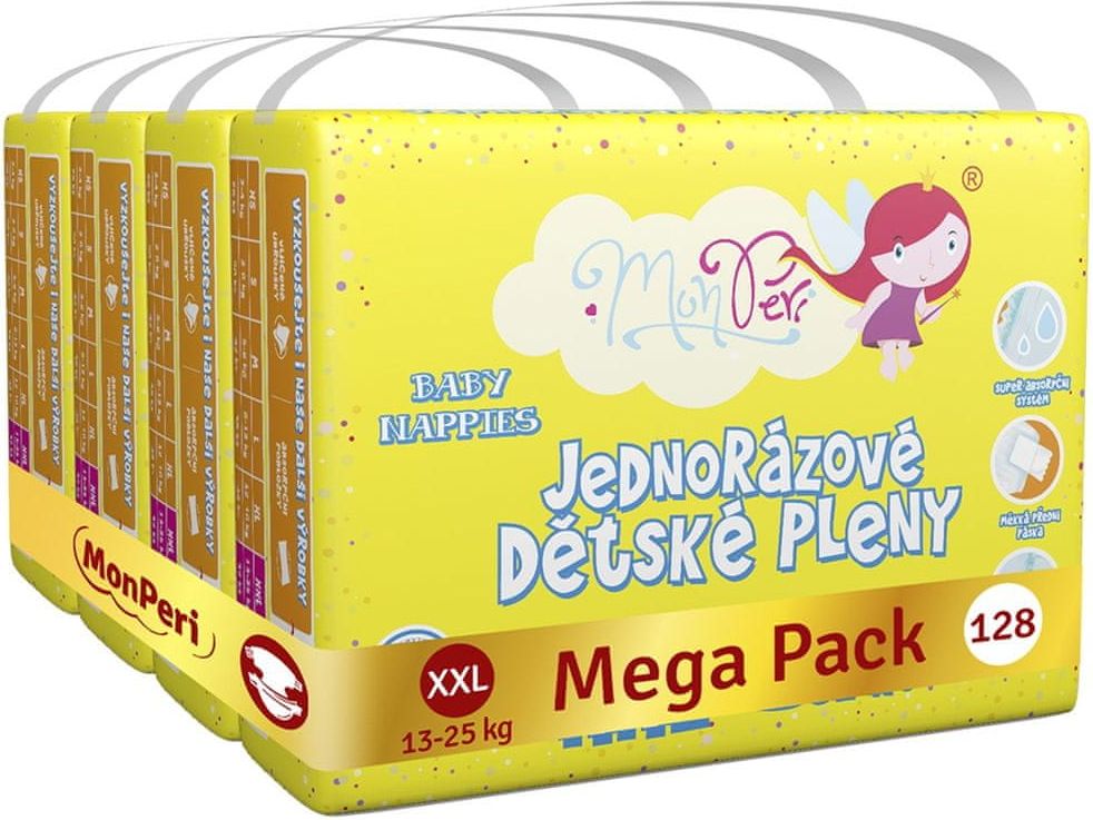 MonPeri Klasik Mega Pack XXL, 13-25 kg (128 ks) - obrázek 1
