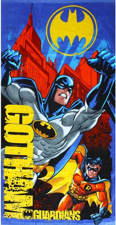 Setino · Bavlnená plážová osuška Batman - Gotham - 100% bavlna - 70 x 140 cm - obrázek 2