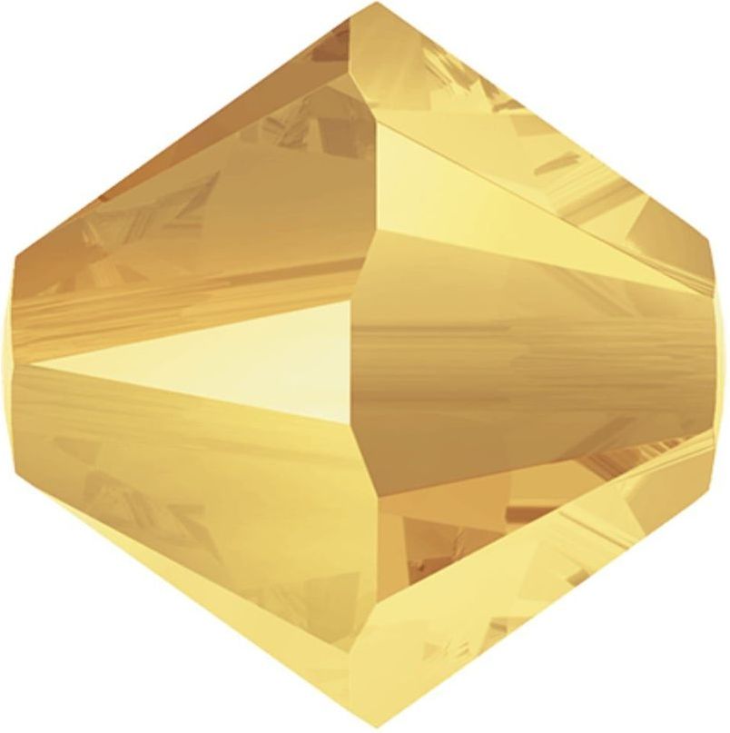 Kraftika Broušený swarovski krystal, průhledný, kovově žlutozlatý - obrázek 1