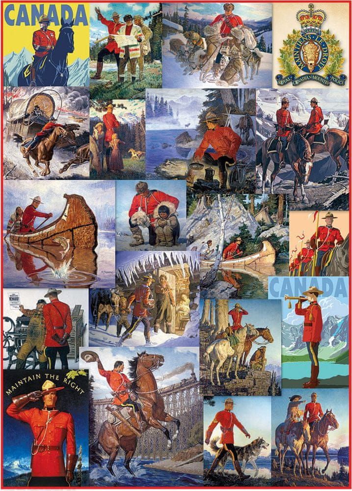 EuroGraphics Puzzle Královská kanadská jízdní policie - koláž 1000 dílků - obrázek 1