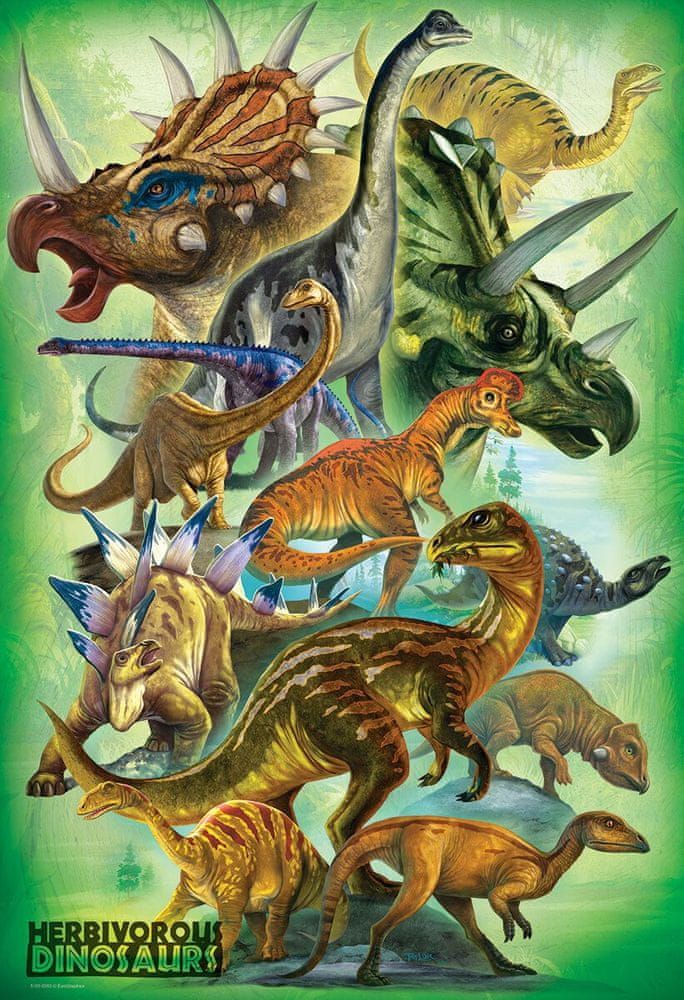 EuroGraphics Puzzle Býložraví dinosauři 100 dílků - obrázek 1