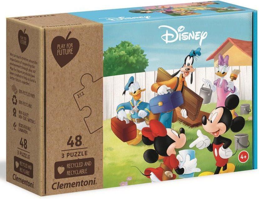 Clementoni Puzzle Mickey Mouse 3x48 dílků - obrázek 1