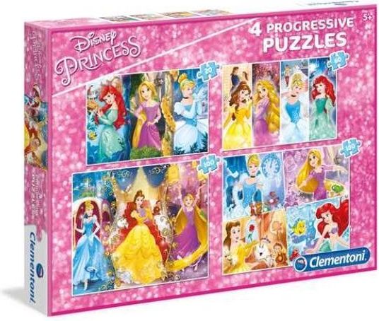Clementoni Puzzle Disney Princezny 4v1 (20,60,100,180 dílků) - obrázek 1