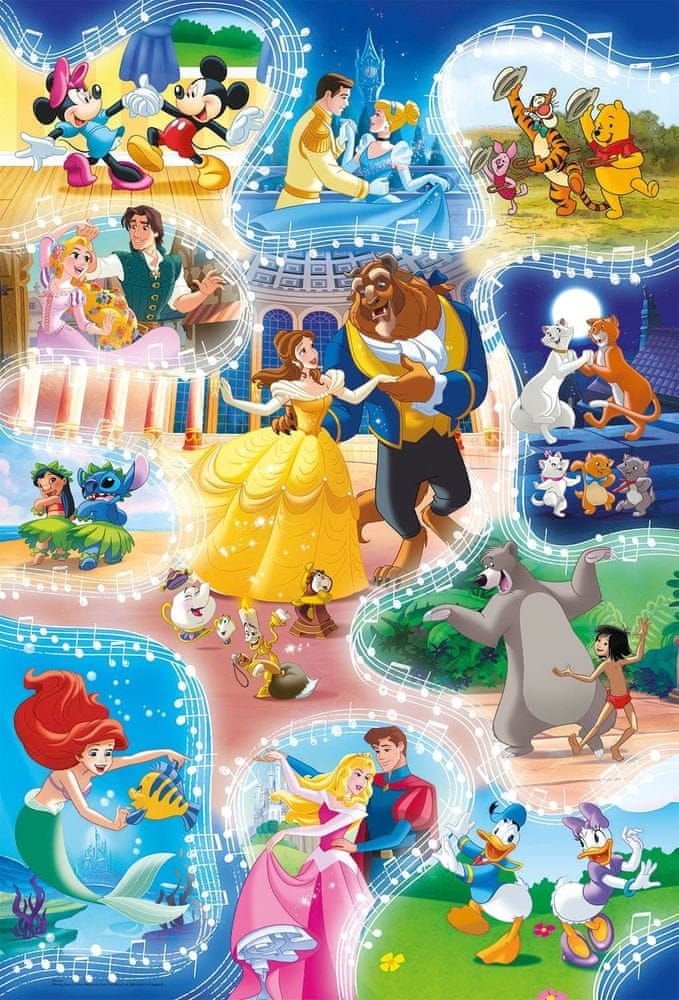 Clementoni Puzzle Disney: Čas na tanec MAXI 24 dílků - obrázek 1
