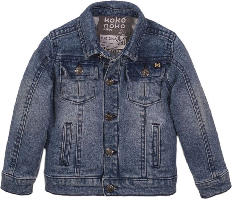 KokoNoko chlapecká džínová bunda VK1004A 92 modrá - obrázek 1