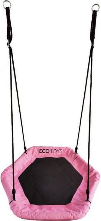 EcoToys Šestihranná houpačka Čapí hnízdo Růžová (průměr 92 cm) - obrázek 1