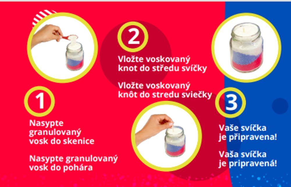 Popron Vyrob si vlastní svíčku - 3 svíčky - obrázek 2