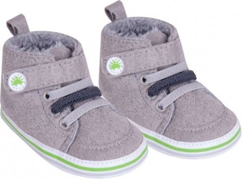 YO ! Oteplené kojenecké boty/capáčky, šedé, 0-6m - obrázek 1