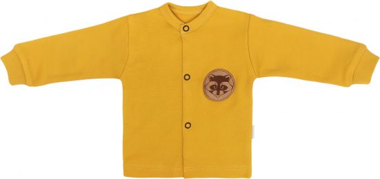 Mamatti Novozenecká bavlněná košilka, kabátek, Mýval - hořčicová - obrázek 1