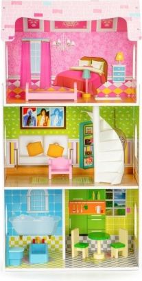 Dřevěný domeček pro panenky ECO TOYS - Rezidence máta