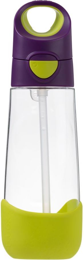 Láhev na pití s brčkem 600 ml b.box Purple/Green - obrázek 1