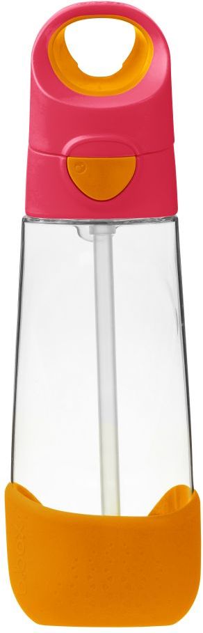 Láhev na pití s brčkem 600 ml b.box Pink/Orange - obrázek 1