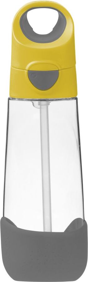 Láhev na pití s brčkem 600 ml b.box Yellow/Grey - obrázek 1