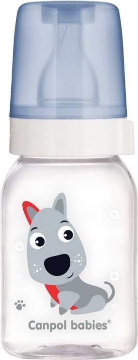 Canpol láhev s potiskem 120 ml bez BPA Pejsek - obrázek 1