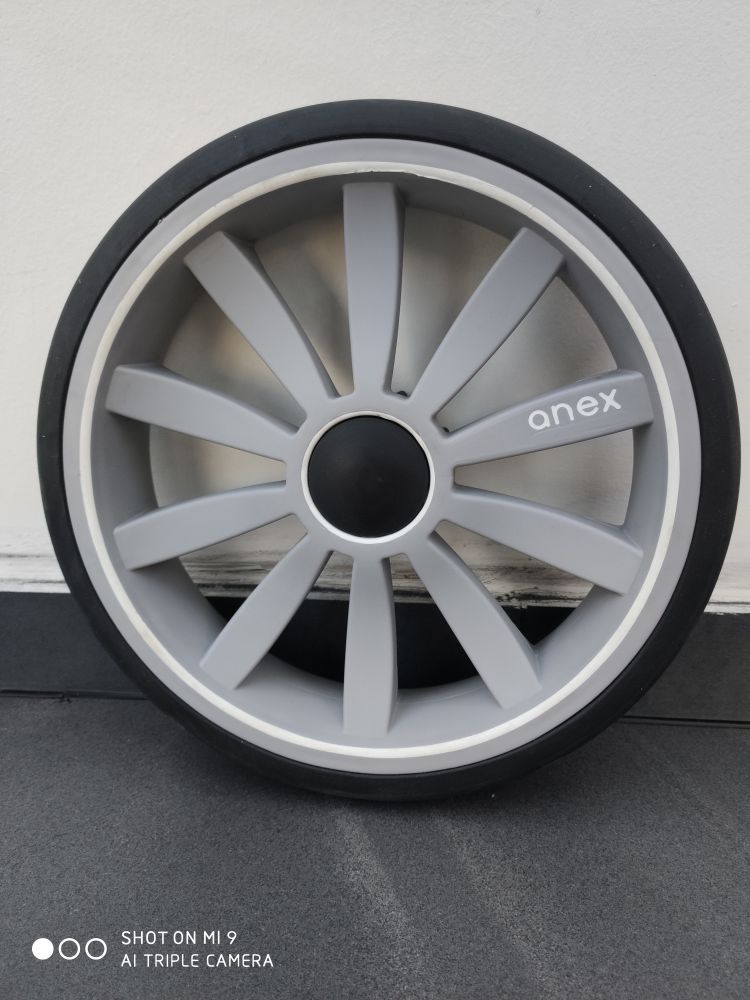 Gelové kolo ke kočárku Anex Sport 12" zadní Šedé - obrázek 1