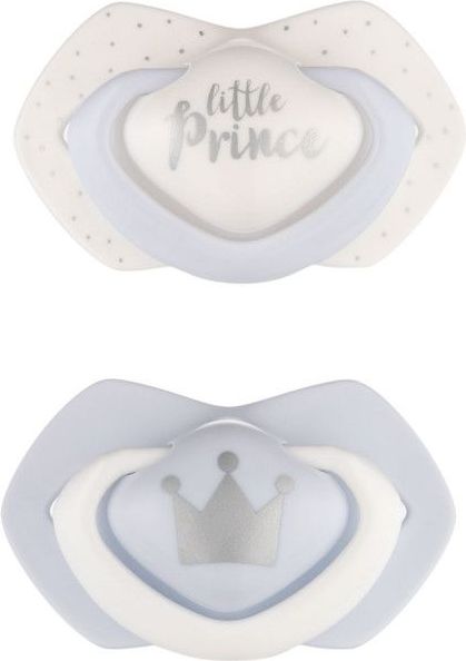 Set symetrických silikonových dudlíků Canpol Royal Baby Blue - obrázek 1