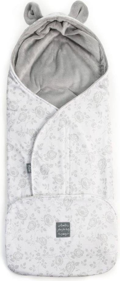 Zavinovačka Floo For Baby Flowers Grey 2021 - obrázek 1