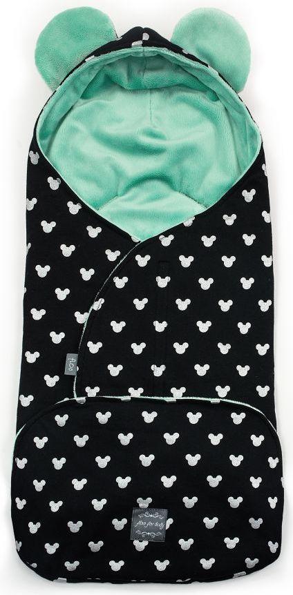 Zavinovačka Floo For Baby Black MIki Mint 2021 - obrázek 1