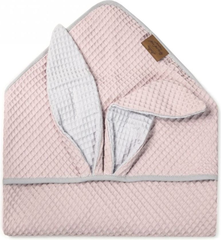 Dětská osuška s kapucí Floo For Baby Pink Rabbit 2021 - obrázek 1