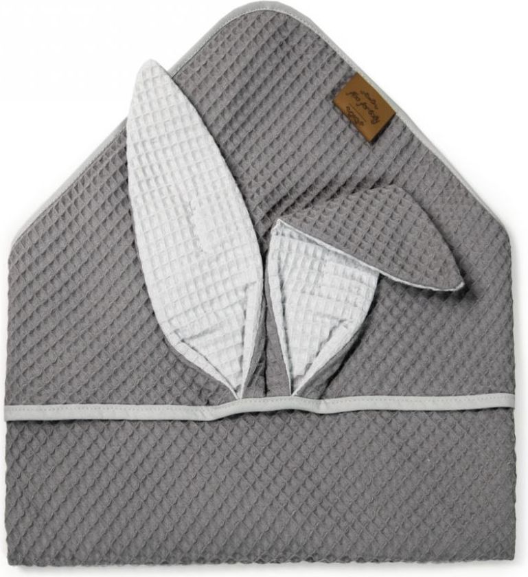 Dětská osuška s kapucí Floo For Baby Graphite Rabbit 2021 - obrázek 1