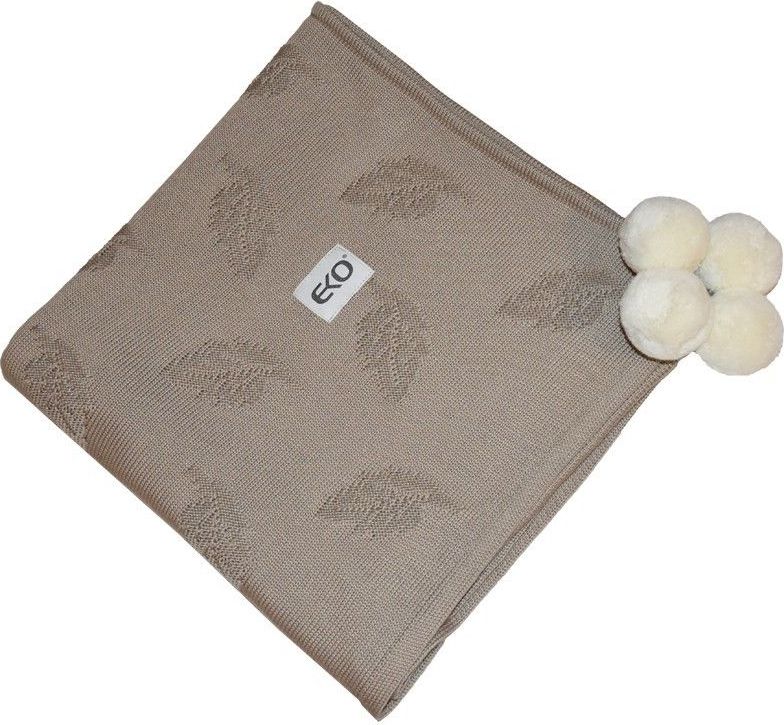 Dětská deka 80x80 cm Eko Bambus Leaves Beige 2021 - obrázek 1