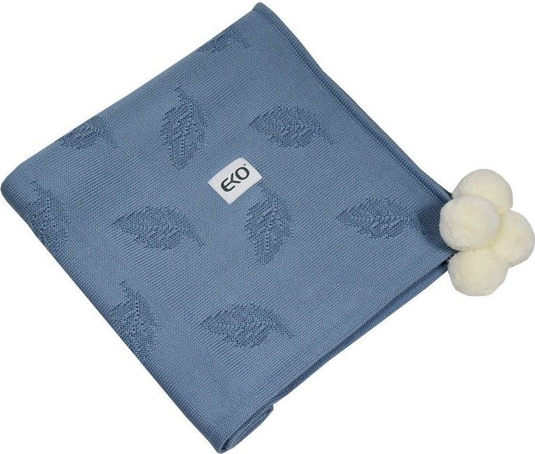 Dětská deka 80x80 cm Eko Bambus Leaves Jeans 2021 - obrázek 1