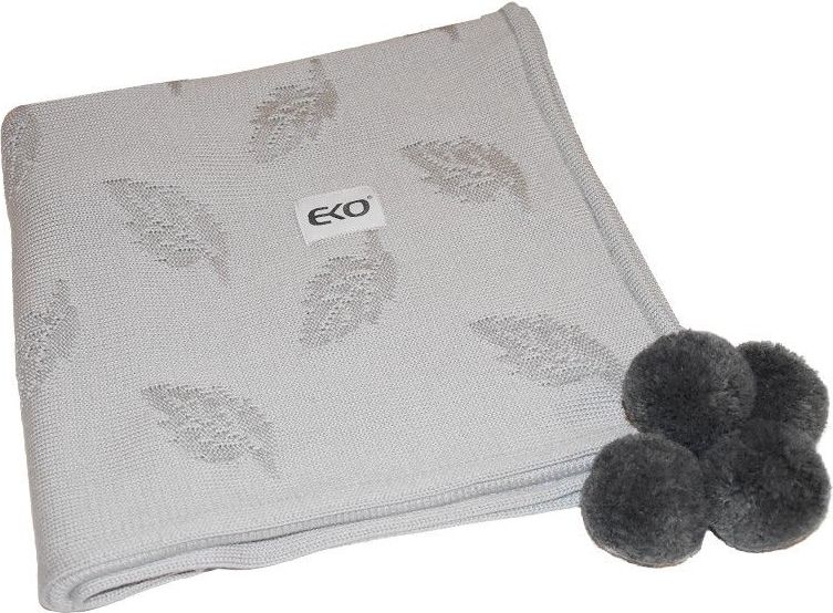 Dětská deka 80x80 cm Eko Bambus Leaves Grey 2021 - obrázek 1