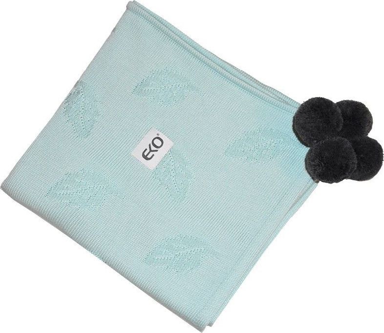 Dětská deka 80x80 cm Eko Bambus Leaves Turquoise 2021 - obrázek 1