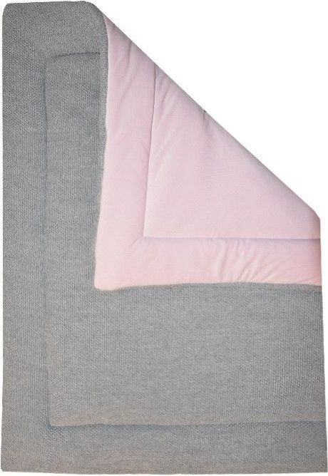Dětská deka z pleteniny 100x80 cm Eko Velvet Grey/Pink 2021 - obrázek 1