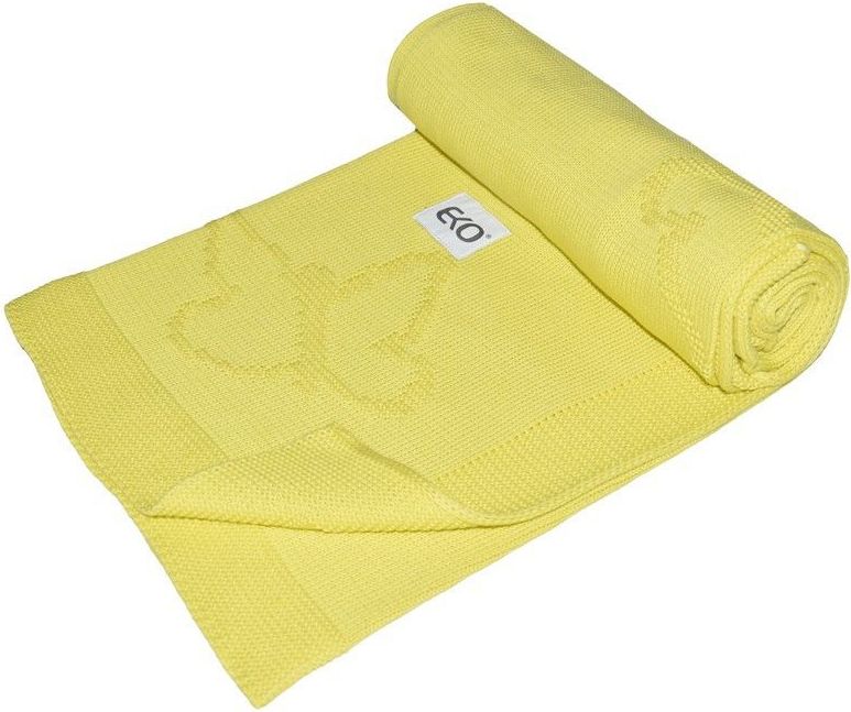 Dětská deka z pleteniny 100x80 cm Eko Butterfly Yellow 2021 - obrázek 1